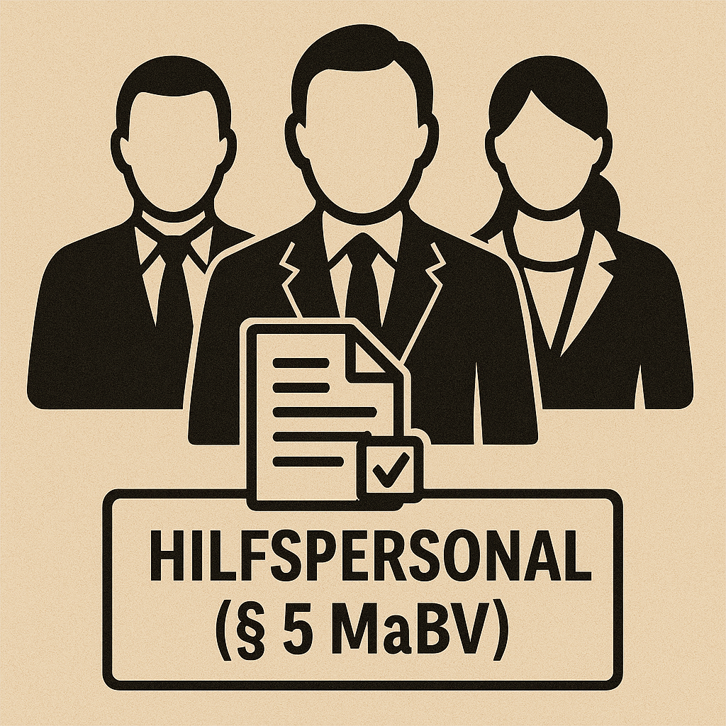 § 5 MaBV Hilfspersonal